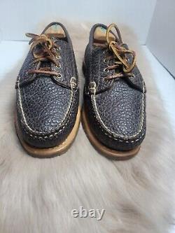Rancourt & Co Rare Bison Leather Sherman Ranger Moccasins Shoes Men's Size 10.5D