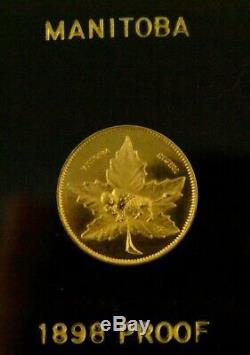 Rare 1898 Manitoba 1D Gold Token / Maple Leaf Bison