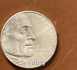 Rare 2005-P 5C Bison Jefferson Nickel