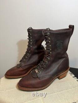 Rare Chippewa Bison Stampede USA Made Boots 29553 Vintage Leather, Vibram, 10D