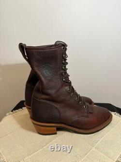 Rare Chippewa Bison Stampede USA Made Boots 29553 Vintage Leather, Vibram, 10D