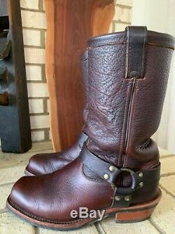 Rare Chippewa Harness 9.5EE Buffalo Bison cowboy western square toe Made in USA