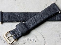 Rare Long Length Genuine Wild Bison 17.3mm 11/16 vintage watch strap1960s/70s