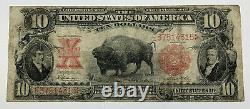 Rare Series Of 1901 $10 Bison Large United States Note Red Seal