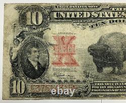 Rare Series Of 1901 $10 Bison Large United States Note Red Seal