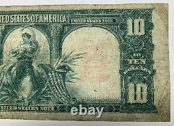 Rare Series Of 1901 $10 Bison Large United States Note Red Seal