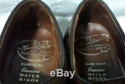 Rare Vintage NUNN BUSH Mens Shoes Ankle Fashioned Genuine Water Bison leather