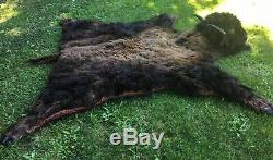 Real Authentic Buffalo/Bison Rug Hide with Head and Hooves/ Native American Made