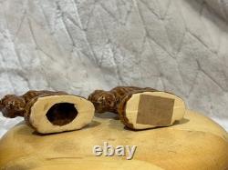 Rosemeade Pottery Bison Salt and Pepper Shaker Set, Stickered, Excellent Cond