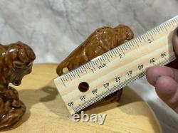 Rosemeade Pottery Bison Salt and Pepper Shaker Set, Stickered, Excellent Cond