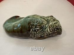 Roseville Rare Bison Buffalo Coin Bank Brown Green
