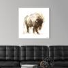 Rustic Bison I Canvas Wall Art Print, Wildlife Home Decor