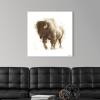 Rustic Bison II Canvas Wall Art Print, Wildlife Home Decor