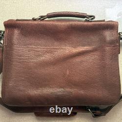 Ryder Reserve Full Grain Bison Leather Briefcase / Bufallo Jackson (Brown)