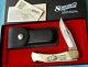 SCHRADE USA Buffalo Scrimshaw Knife 507SC NEW 1996 Bison Lockback SC507 and Box