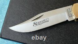 SCHRADE USA Buffalo Scrimshaw Knife 507SC NEW 1996 Bison Lockback SC507 and Box