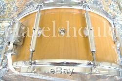 SOUNDFILE! AMAZING 14 to 15 BISON 7X14X15 NGU VOLCANO SNARE! ASH STAVE SHELL EX