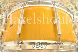 SOUNDFILE! AMAZING 14 to 15 BISON 7X14X15 NGU VOLCANO SNARE! ASH STAVE SHELL EX