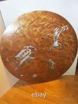 STEEL WALL ART Native American BISON HUNT Western Scene 33 3/8W laser cut