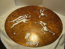 STEEL WALL ART Native American BISON HUNT Western Scene 33 3/8W laser cut