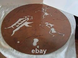 STEEL WALL ART Native American BISON HUNT Western Scene 33 3/8W laser cut