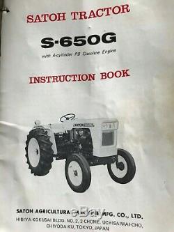 Satoh Bison Tractor S-650-g- Not Running, For Parts Or Repair