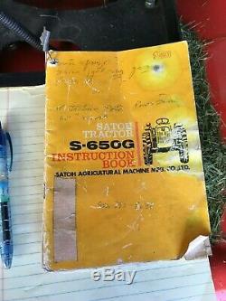 Satoh Bison Tractor S-650-g- Not Running, For Parts Or Repair