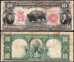 Scarce 1901 $10 BISON Legal Tender US Note! FREE SHIPPING! E54383102