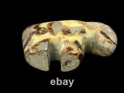Septarian Hand Carved Buffalo Bison Polished Stone