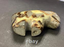 Septarian Hand Carved Buffalo Bison Polished Stone