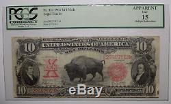 Series 1901 $10 Bison Legal Tender Note Nice PCGS Apparent Fine 15 repaired