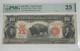Series 1901 Large $10 Legal Tender US Bison Note PMG 25 VERY FINE Fr#121m