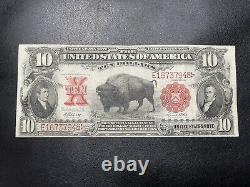 Series 1901 Legal Tender Bison Large Size Note Vf Fr121 Cherry Red Seal