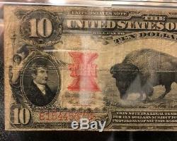 Series of 1901 $10 Bison Note PMG F12 NH