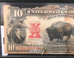 Series of 1901 $10 Bison United States Note Red Seal Ungraded NH