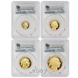 Set of 4 2008-W Gold Buffalo Proofs PCGS PR70DCAM First Strike Bison FS Coins