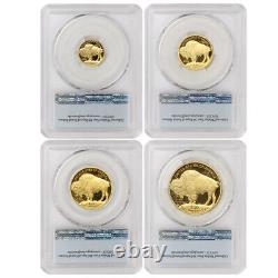 Set of 4 2008-W Gold Buffalo Proofs PCGS PR70DCAM First Strike Bison FS Coins