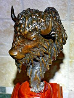 Sharles Bison Buffalo Bronze Sculpture #2 Loveland Colorado