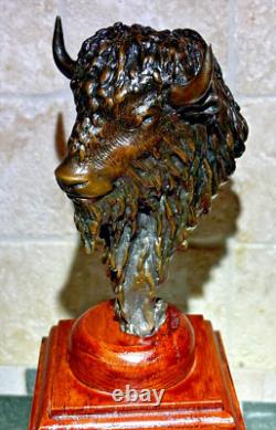 Sharles Bison Buffalo Bronze Sculpture #2 Loveland Colorado