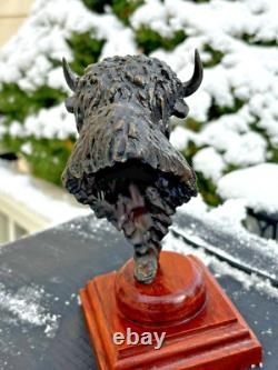 Sharles Bison Buffalo Bronze Sculpture #2 Loveland Colorado