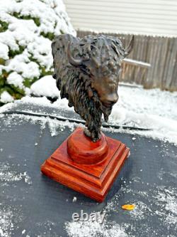 Sharles Bison Buffalo Bronze Sculpture #2 Loveland Colorado