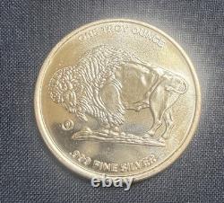 Silver round 1 Troy oz. 999 Liberty Indian Head Buffalo Bison Bullion Coin