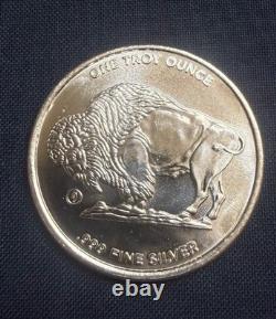 Silver round 1 Troy oz. 999 Liberty Indian Head Buffalo Bison Bullion Coin