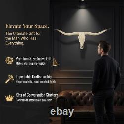 Skeleton Bison Bull Skull Wall Decor Cow Skull Wall Decor LonghornHead Sculpture