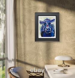 Snow Bison Original Expressionism Acrylic Abstract Canvas