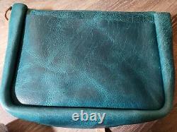 Sold Out Go Forth Goods Cobalt Bison Leather Teal Kindle Satchel NO STRAP