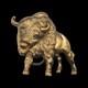 Solid Brass American Bison Buffalo 1970s Vintage Belt Buckle