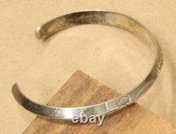 Southwestern Sterling Silver Stamped Bison Bracelet X161B