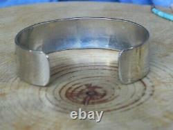 Stamped BUFFALO BISON Sterling Silver Cuff Bracelet by Jerry Cowboy Navajo