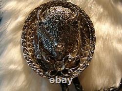 Sterling Silver (. 925) American Bison (Buffalo) Bolo Tie -Kenny Ray McNeilley, Jr